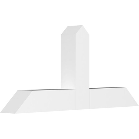 Ekena Millwork Portland Architectural Grade PVC Gable Bracket, 36"W x 16 1/2"H x 4"D x 4"F, 11/12 Pitch GBP036X17X0404POR00